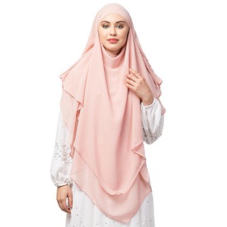 Instant Ready-to-wear Hijab- Pink